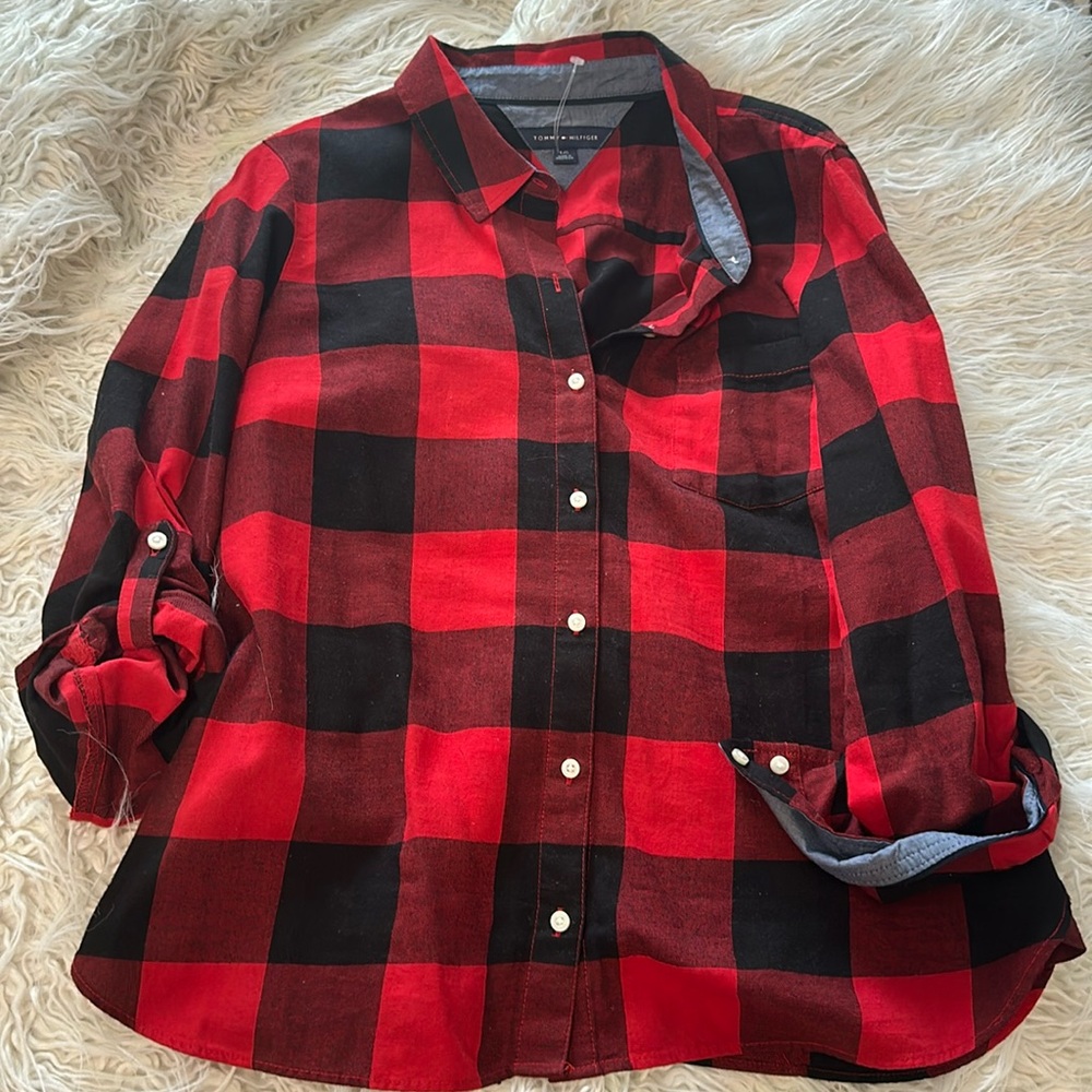 Tommy hilfiiger buffalo check plaid button up